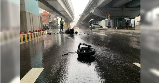 新莊死亡車禍！ 「車輪噴飛」騎士猛撞橋墩搶救一夜不治