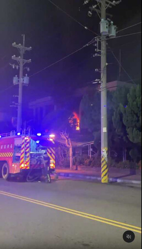 台中大甲后里派出所深夜大火 4警無法撲滅火勢急逃生