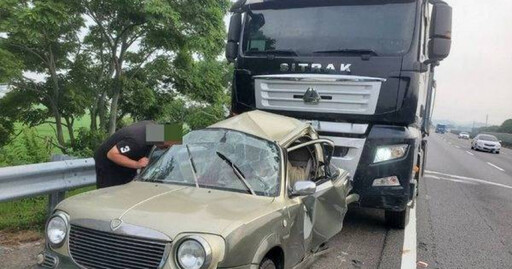 國道3驚魂!聯結車猛撞小客車 80歲老翁夫妻雙雙送醫