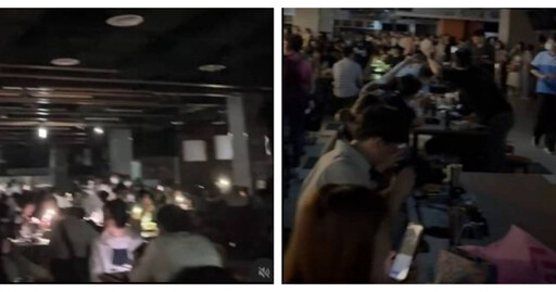 南港Lalaport又停電!美食街一片漆黑 消費者無奈享用燭光大餐