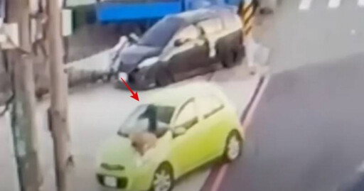 驚悚一幕!竹北轎車赫見「長髮妹趴引擎蓋」 駕駛不甩照開50秒