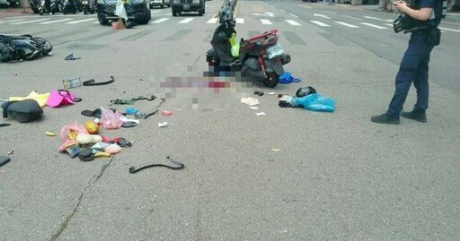 台中驚悚對撞!18歲撞上74歲違規男 鮮血水果灑滿地