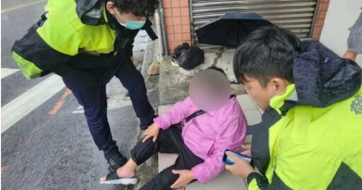 天雨路滑!桃園婦慘摔倒地無法動彈 霸氣警「公主抱」急救援