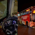 國光客運「桃機發車秒撞牆」！擋風玻璃全碎裂 釀31人傷