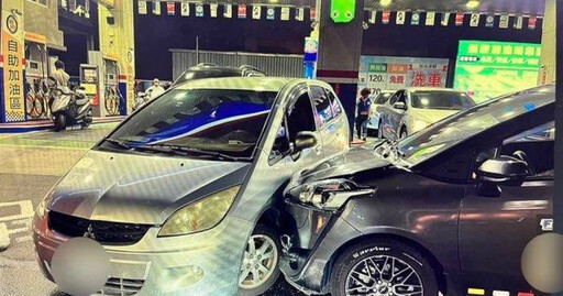 台南加油站「插隊怒火」釀車禍! 68歲男倒車撞後車火爆衝突