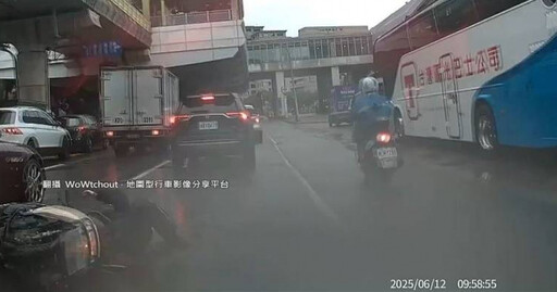 雨天打滑撞上800萬海神! 機車騎士慘變豪車夢魘