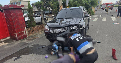 台南嚴重車禍!母女外出雙載與汽車碰撞 送醫搶救雙亡