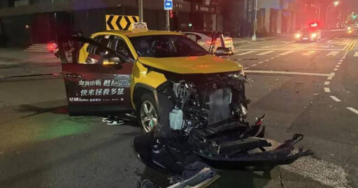 台中25歲男酒駕保時捷闖紅燈撞計程車 雙方受傷送醫