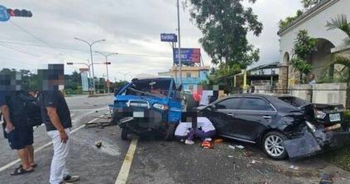 花蓮台9線驚悚車禍！白色小客車猛撞路邊診所夫妻 妻當場不治