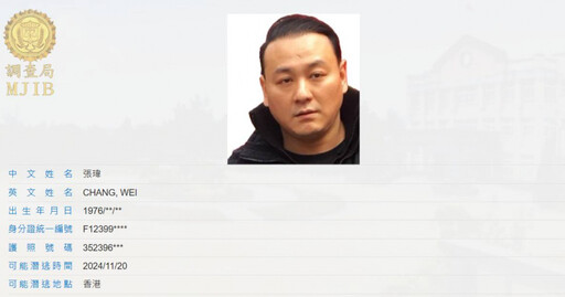 「白狼之子」張瑋潛逃香港列追緝犯 懸賞金額曝光