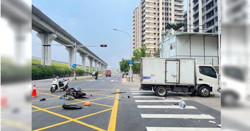 三重水漾路貨車左轉釀禍 39歲男騎士失去心跳命危