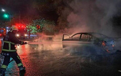 苗栗三灣台3線火燒車 夫妻跳車逃生送醫