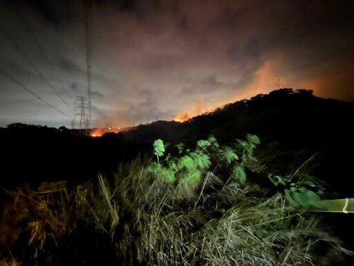 國3龍井段驚傳火燒山！消防派7車12人急救火 勸駕駛勿放慢觀望