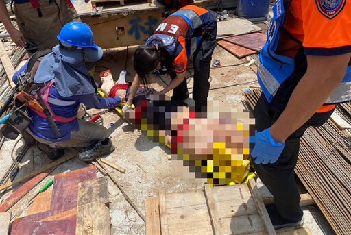 快訊/台南驚傳工安意外！63歲工人墜落B1 左腿開放性骨折送醫急救