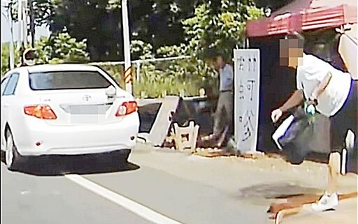 拚金牌投手？桃園男抓狂持石狂砸車…嚇壞路人 恐怖畫面曝光