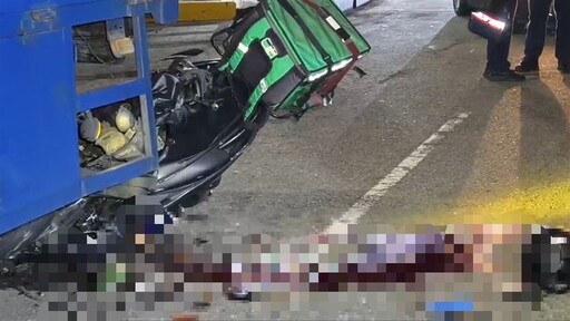 快訊/新北死亡車禍！貨車司機違停吃宵夜 外送員騎車「高速撞上車尾」不治