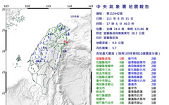 快訊/全台有感！5.7地震搖很大 新北核一、核二廠正常運轉