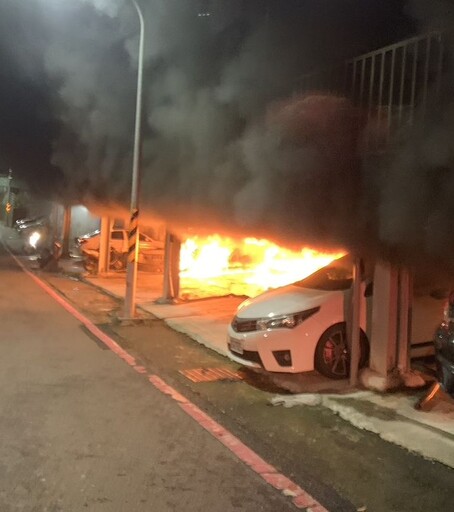 快訊/七月半惡火！台南宮廟停車場遭祝融 金紙助燃多輛名車毀損失數百萬起跳