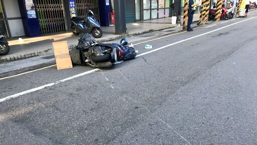 快訊/基隆69歲男騎車衝摔對向喪命 地上留下長刮痕