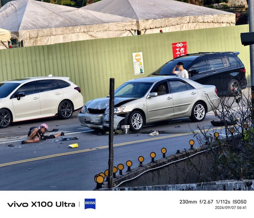 快訊/疑「車速過快+橫跨雙黃線」！「山道猴」106縣道正面對決轎車 驚悚畫面曝