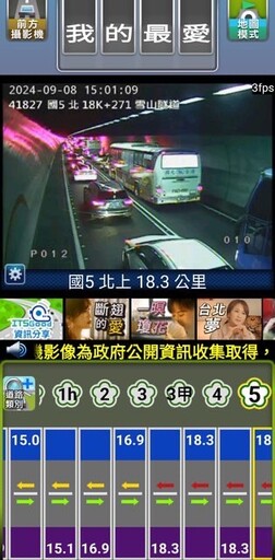 快訊/雪隧大火球曝光！火燒車2人跳車 國5北向17.8k「黑爆」雙向封閉