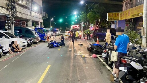 影/撞擊瞬間曝！19歲屁孩騎車有夠瞎 未減速直接撞飛行人