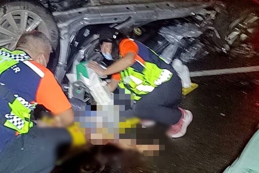 國道「2車追撞3死車禍」變刑案！疑討債逼車追出人命 員警戒護生還者