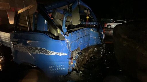 快訊/山陀兒風雨強襲台9線釀災！超巨落石墜下、貨車「車頭撞凹駕駛受困」