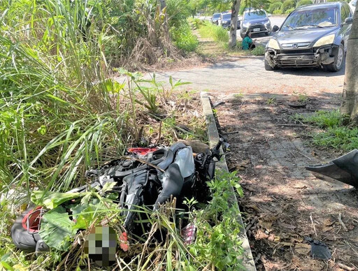 重大車禍！東華男大生遭右轉轎車猛撞噴飛 19歲騎士墜草叢頭顱爆血亡