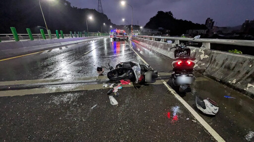 汐止4騎士追撞車禍！女騎士安全帽噴飛 腦出血開顱搶救