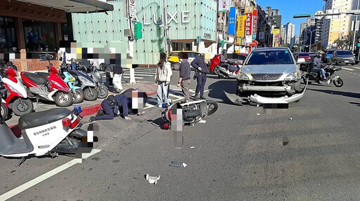 影/驚險畫面曝！北市員警執勤鳴笛遭撞 全身多處擦傷