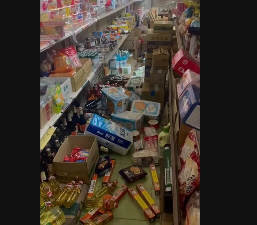 嘉義6.4強震！震央大埔畫面曝 多處磚瓦掉、雜貨店商品倒一片