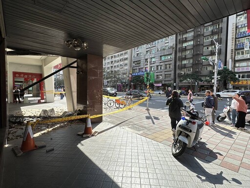 北市原民大樓柱子崩落下磁磚雨 技師：地震天氣影響