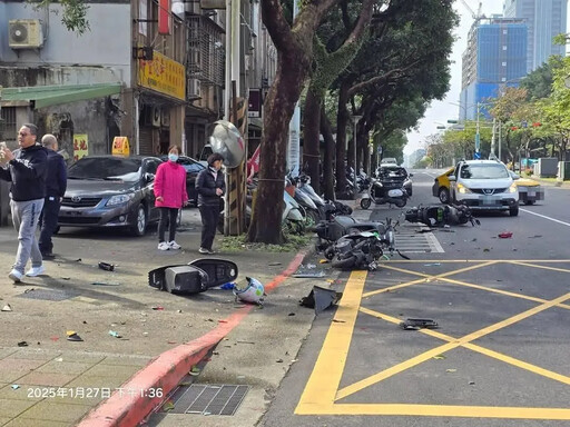 北市重大車禍！小黃撞4車衝人行道再噴文官學院 幸無傷亡