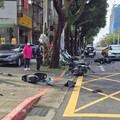 北市重大車禍！小黃撞4車衝人行道再噴文官學院 幸無傷亡