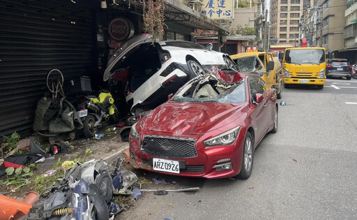 影/北市BMW暴衝連撞6車 騎上路邊車輛1人傷
