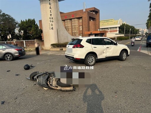 台南女駕駛左轉猛撞機車 騎士肢體變形爆血斷魂