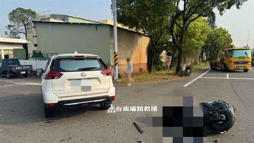 台南女駕駛左轉猛撞機車 騎士肢體變形爆血斷魂