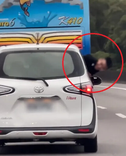 國道2猴行駛中「上半身探出、腳伸車外」 最重可罰5萬4