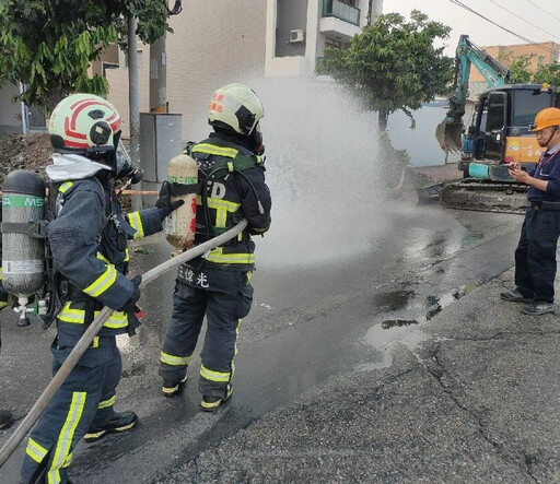 台中1周發生2次！梧棲區傍晚瓦斯外洩 消防急灑水