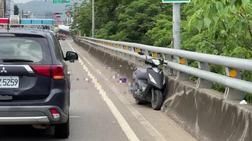 影/驚悚直擊!竹東大橋35歲騎士遭輾爆頭 碎肉散路面