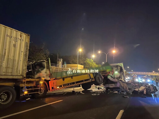 影/國1仁德段5車追撞「整輛毀掉」奪命 傷亡名單出爐