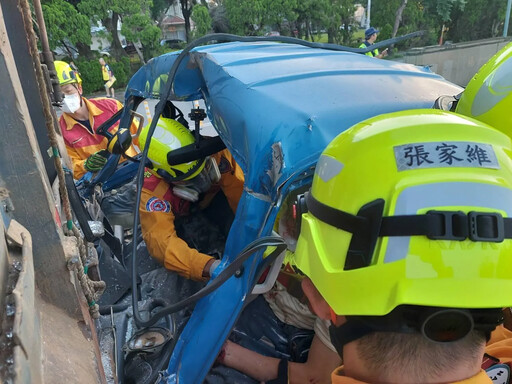 影/台中貨車駕駛「變形身亡」最新!晨運男驚恐直擊