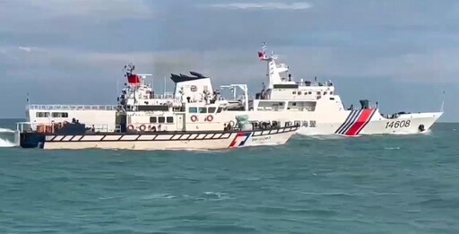 影/大陸4海警船再闖金門海域 海巡艦艇強勢驅離