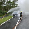 花蓮自強外役監前驚見火燒車！危急狀況直擊