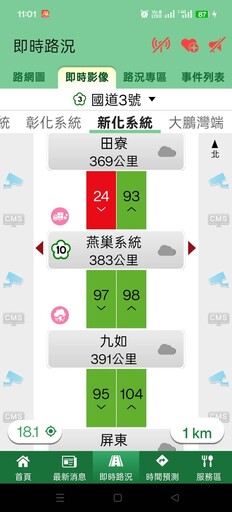 影/國3中寮隧道4車大追撞!回堵7公里 時速僅24公里