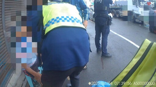 影/差1cm就家屬答禮!嘉義拖板車頭遭貫穿「駕駛逃劫」
