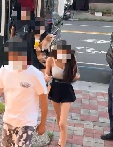 影/養眼片!高雄鼓山賭場抄30人 兩長腿妹抱狗拼一把