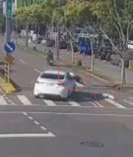 影/台中行人地獄！熟女駕車撞飛遛狗辣妹 傷者一度命危