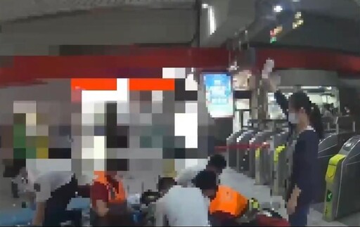 影/北市女圓山捷運站突倒地無呼吸心跳 送醫搶救不治